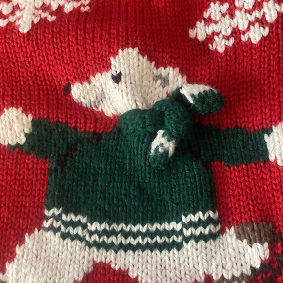 Vintage South Wool Hand Embroidered Cardigan Christmas Sweater Womens Size S Ski - Picture 4 of 13